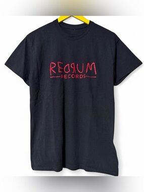 Redrum Records black T-shirt medium